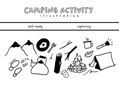 Camping Activity Illustration – Adventure in the Great Outdoors outdoor lifestyle art