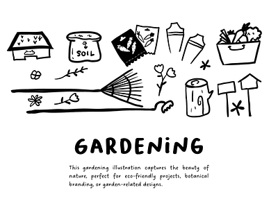 Gardening Illustration – Nature-Inspired Vector green living design