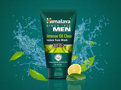 Himalaya Men Instant Oil Clear Face Wash adobe branding color design graphic design illustrator logo manipulation photo photoshop post social media