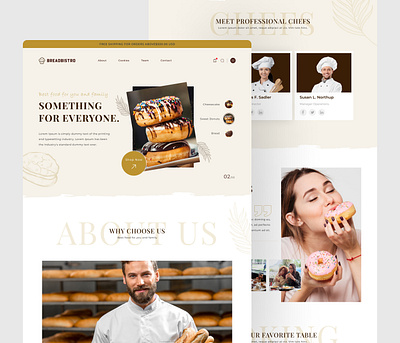 Bakery Shop Landing Page bakery bakery webdesign bakery website baking bread cake cake shop cookies design dessert ecommerce website homepage landing page pastry ui web design web site webdesign website website design