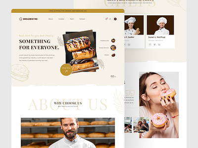 Bakery Shop Landing Page bakery bakery webdesign bakery website baking bread cake cake shop cookies design dessert ecommerce website homepage landing page pastry ui web design web site webdesign website website design