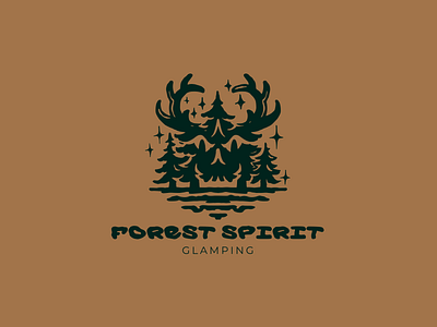 Forest spirit character forest halloween horror logo logotype monster mystic nature scary spirit