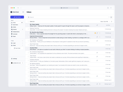 Email Dashboard Overview design icon ui ux