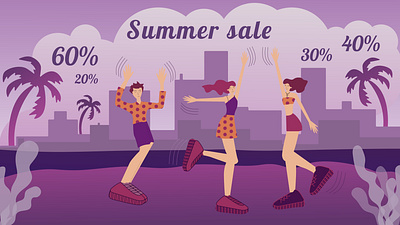 Sammer sale design illustration vector