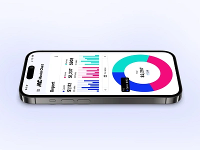 iPhone clean mobile financial app report app app design clean creative data data app design figma financial flat ios iphone kit mobile modern report template ui ux web