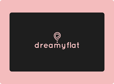 Dreamyflat branding illustration logo typography vector