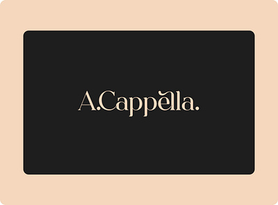 A.Cappella branding logo typography vector