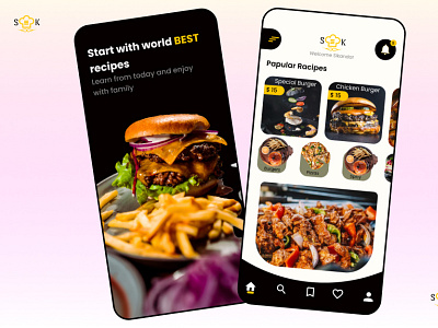 SK Food Kitchen adobexd animation branding design designs figma graphic design illustration logo ui