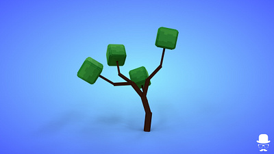 Voxel Tree 2.1 Model - 3D Lowpoly Game Asset voxedit