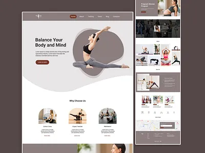 Yoga Webpage Design branding design graphic design ui ux web ui website design yoga webpage design yoga website