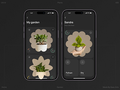 Garden android app clean design figma garden ios material nature plants ui uiux