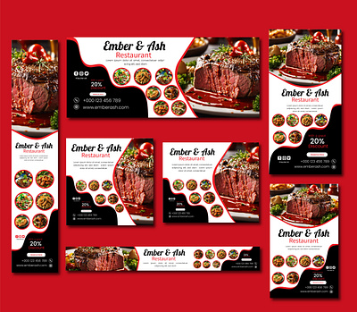 Food Web Banner set design sales banners