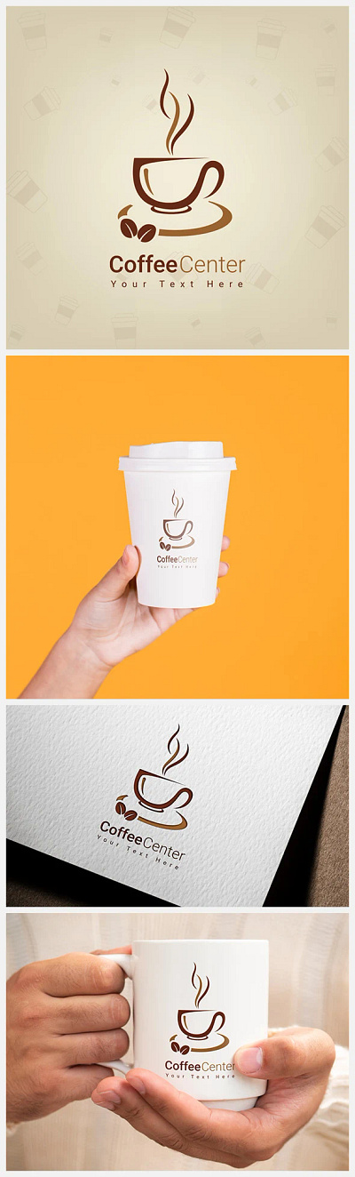 Coffee Center Logo Design 3d branding cafe logo cappuccino coffee center logo design coffee logo graphic design logo logo design ui uiux design ux