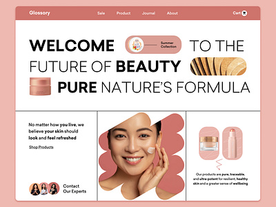 Skincare Website Design graphic design landingpage skincare skincarewebsite ui uidesign uiux webdesign websitedesign