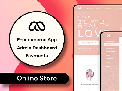 Сosmetics store - Online Shop - No code Web Template beauty bubble bubble io bubble.io cosmetic dashboard design e commerce make up mindforapps no code shop store template ui