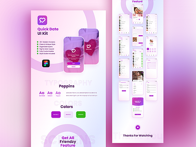 Dating App UI app design app uiux application design chating app ui dating app ui graphic design quick date ui ui uiux design