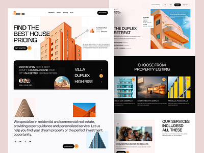 HONSE - Real Estate Landing Page UI 🔥 architecture design interior landing page landingpage minimal real estate ui uiux user interface webdesign website