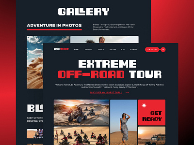 DSRTUBE Landing Page branding landing page quad bike ui ux