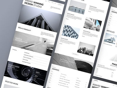 Maison - Architecture Design Studio architecture design studio firm landing landing page mockup no code studio ui uiux user interface web design web page webflow website
