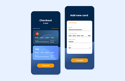 Daily UI #002 | Credit Card Checkout blockchain blue branding clean credit card ui cta design functional icon illustration logo mobile screen ui