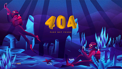 404 Page not 404 error animation 404 error illustration 404 page animation after effects animated 404 page broken link illustration cartoon 404 error creative 404 design deep sea error page vector funny 404 illustration missing page design ocean animation page not found vector scuba diving under water animation vector illustration web error animation website error illustration website illustration