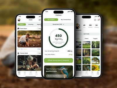 🍀 Carbon - Measure carbon app concept app design branding design figma illustration mobile design ui ui design ux design web design