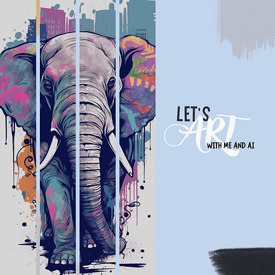 Elephant Urban Art ai aiart art canva