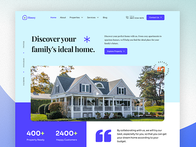 Housy Real Estate Landing page figma landing page figma website landing page landing page design real estate business website real estate landing page real estate website sabbiruiux web design