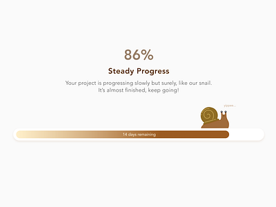 Day 86 - Progress #DailyUI dailyui illustration lightmode loading page macos progress bar snails ui ux