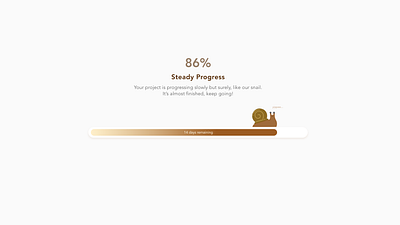 Day 86 - Progress #DailyUI dailyui illustration lightmode loading page macos progress bar snails ui ux