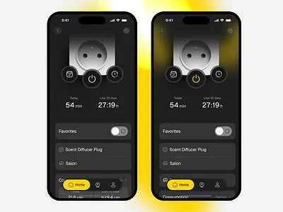 Smart Plug Controller clean controller illustration interface mobile plug power smart ui