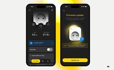 Smart Plug - Firmware Update clean controller firmware illustration inter mobile plug ui update