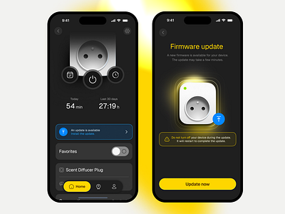 Smart Plug - Firmware Update clean controller firmware illustration inter mobile plug ui update