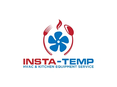 Temperature control logo design appliance repair business logo hvac and kitchen logo hvac service branding kitchen equipment logo kitchen equipment service logo restaurant and hvac services temperature control logo design temperature services logo