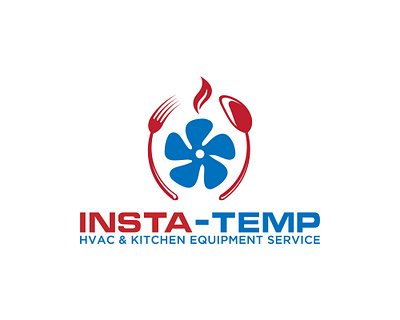 Temperature control logo design appliance repair business logo hvac and kitchen logo hvac service branding kitchen equipment logo kitchen equipment service logo restaurant and hvac services temperature control logo design temperature services logo