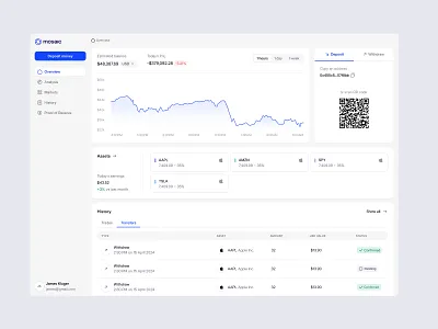 Mosaic App app blockchain cryptocurrency design desktop product trading ui ux