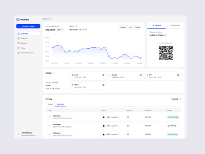 Mosaic App app blockchain cryptocurrency design desktop product trading ui ux