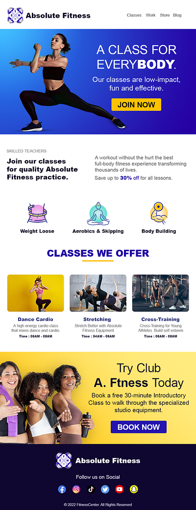 Absolute Fitness Email email email design graphic graphic design template ui ux