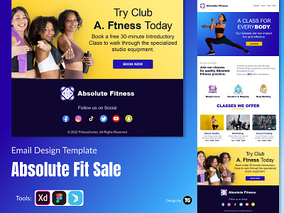 Absolute Fitness Email email email design email marketing graphic graphic design template ui us design ux