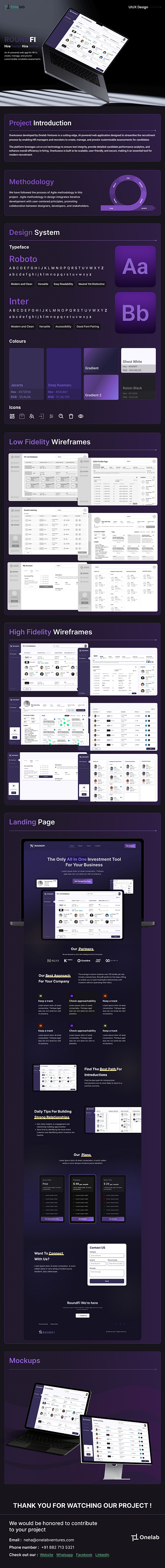 Roundfi by Onelab Ventures investing ui user interface ux web app