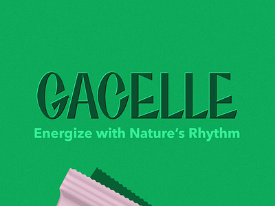 Gacelle logo branding elegant logo food packaging lettering logo logotype natural food organic protein bar package snack typography