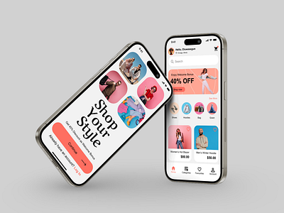 E-commerce Fashion App app branding design e commerce fashion shop shopping style ui