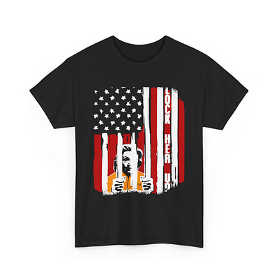 Lock Her Up Flag Hillary Clinton T-Shirt — Bold Statement Tee apparel design donald trump shirt election 2024 graphic design lock her up lock her up flag lock her up flag hillary clinton maga shirt