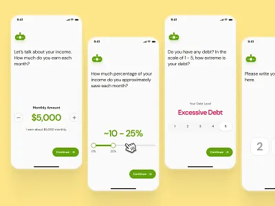 finpal: AI Finance Assistant App - Smart Budgeting Onboarding UI ai finance app budget app budget tracker app budgeting app clean finance app finance asisstant finance assistant finance companion finance onboarding finance onboarding ui finance ui finance ui kit fintech app green minimal modern onboarding ui simple yellow