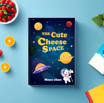 The Cute Chesse Space book cover book cover design book design children book cover children book cover illustration children illustration