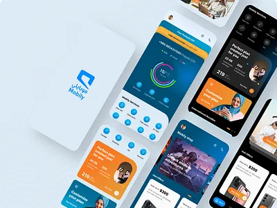 Mobily - Telecommunications company ( Etisalat Emirates Group ) app dubai inspiration middel east minimal design mobile app modern design telecommunication ui ui design ux