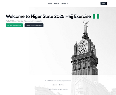 Niger State Government Hajj digitalization dashboard ui ux