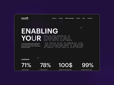 Luxoft Website Redesign Animation animation branding graphic design motion graphics ui ux