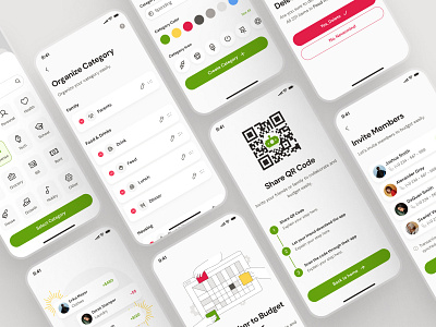 finpal: AI Finance Assistant App - Smart Budgeting Overview UIUX budget app budget tracker app budget ui budgeting app budgeting ui category ui clean expense tracker app finance app finance companion finance onboarding finance ui finance ui kit fintech app fintech ui kit green invite member ui minimal qr code simple