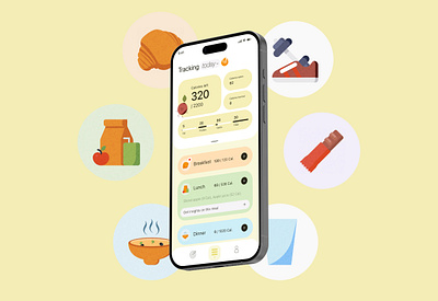 Nutrition App - Food Tech app food food app graphic identity mobile mobile app nutrition product design ui ux